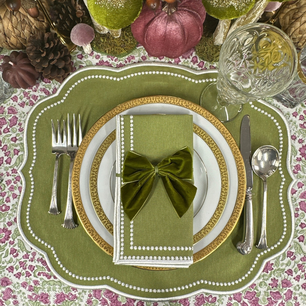 The Larkspur & Bramble: Plum and Sage - Tablecloth