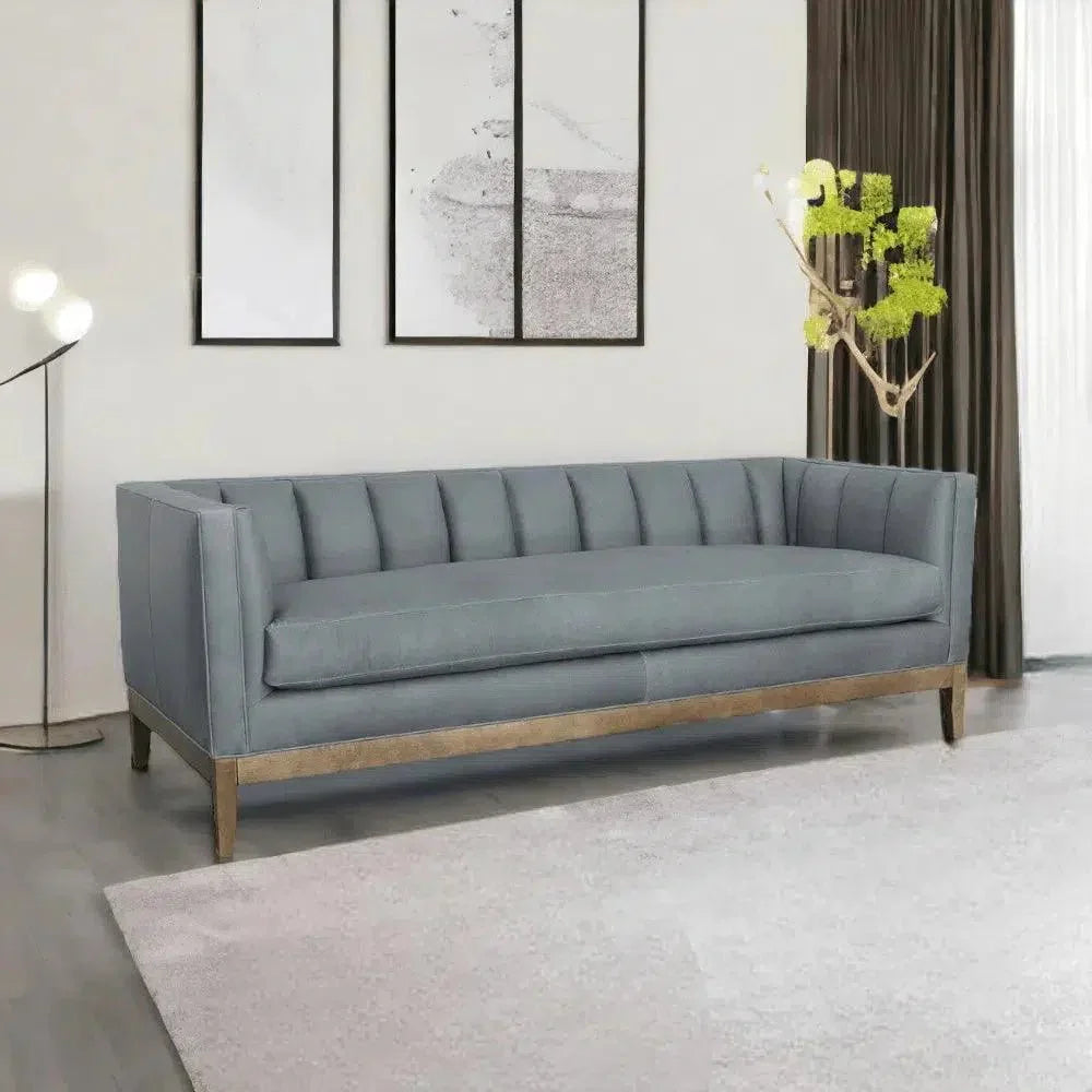 Leather Chesterfield Sofa Single Cushion Seat