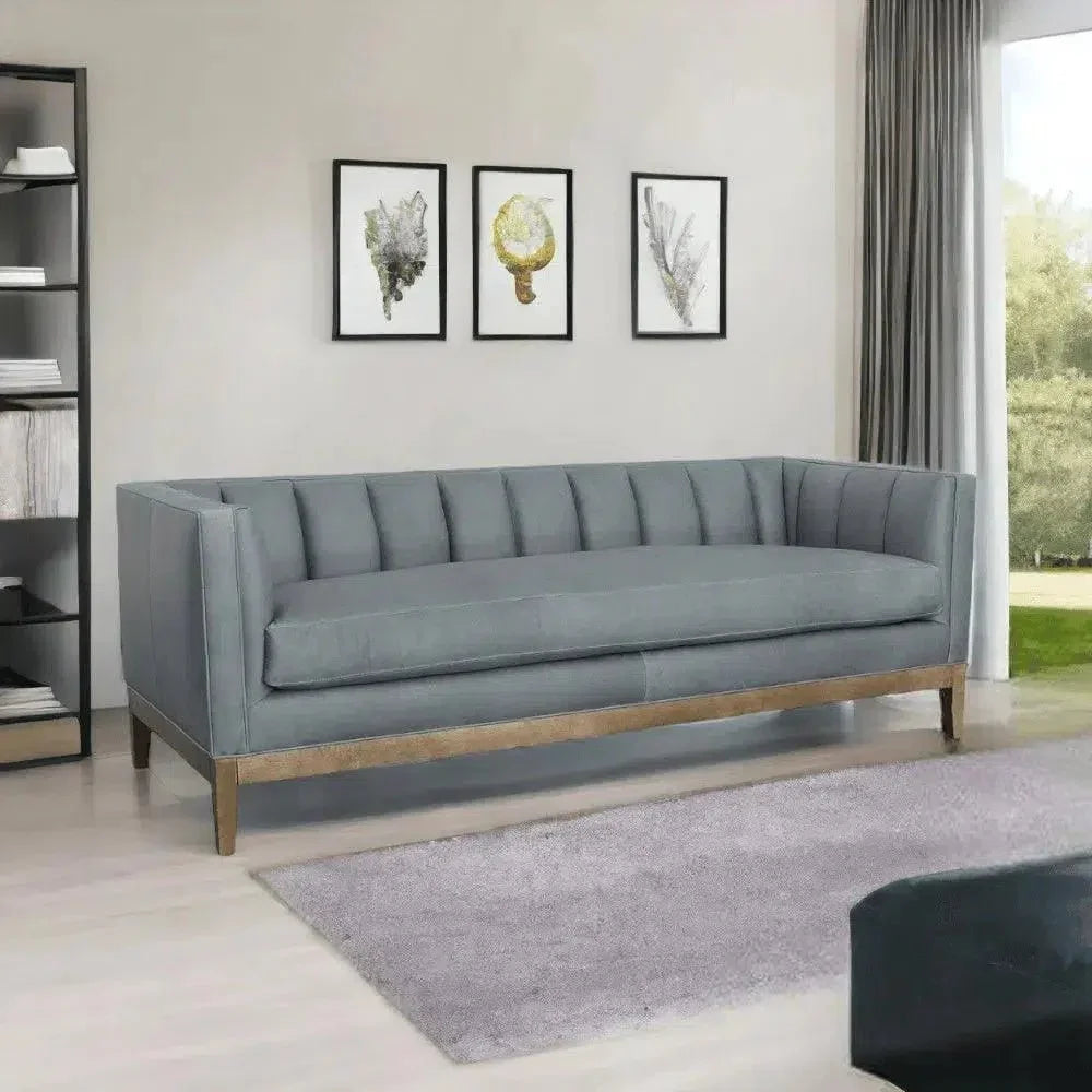 Leather Chesterfield Sofa Single Cushion Seat