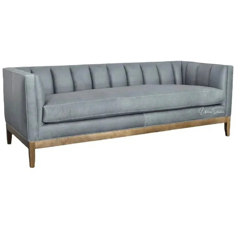 Leather Chesterfield Sofa Single Cushion Seat