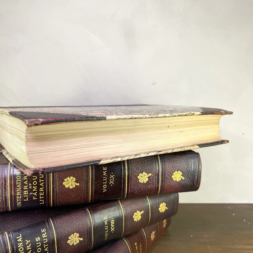 Leather Bound Antique Books: 1898 Int'l Library of Famous Literature (First Edition. 1 of 1000 copies - RARE)