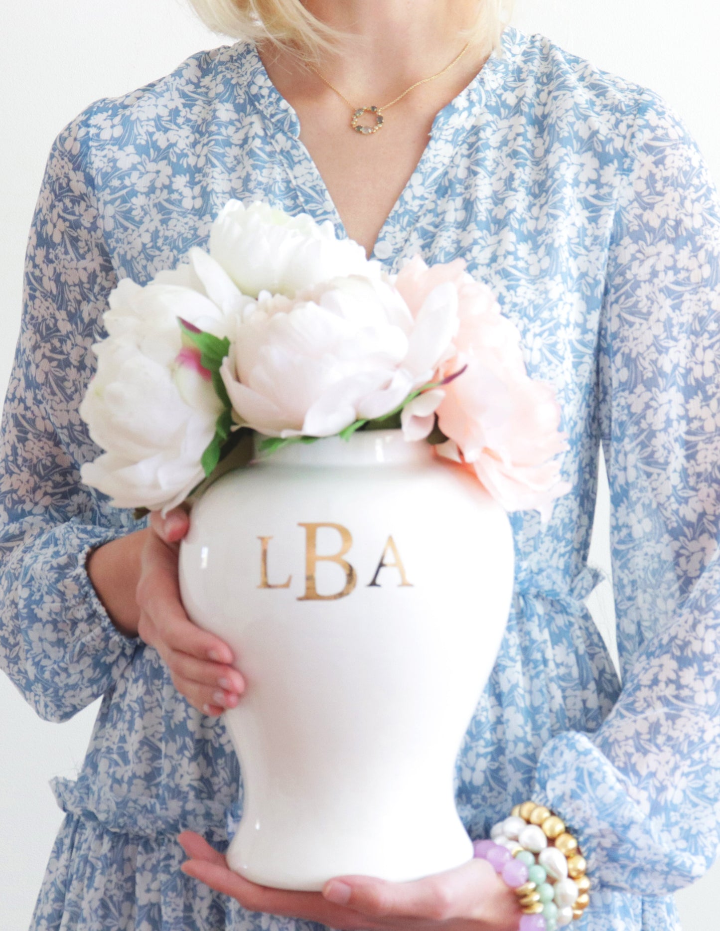 Classic Monogram Ginger Jars in Navy