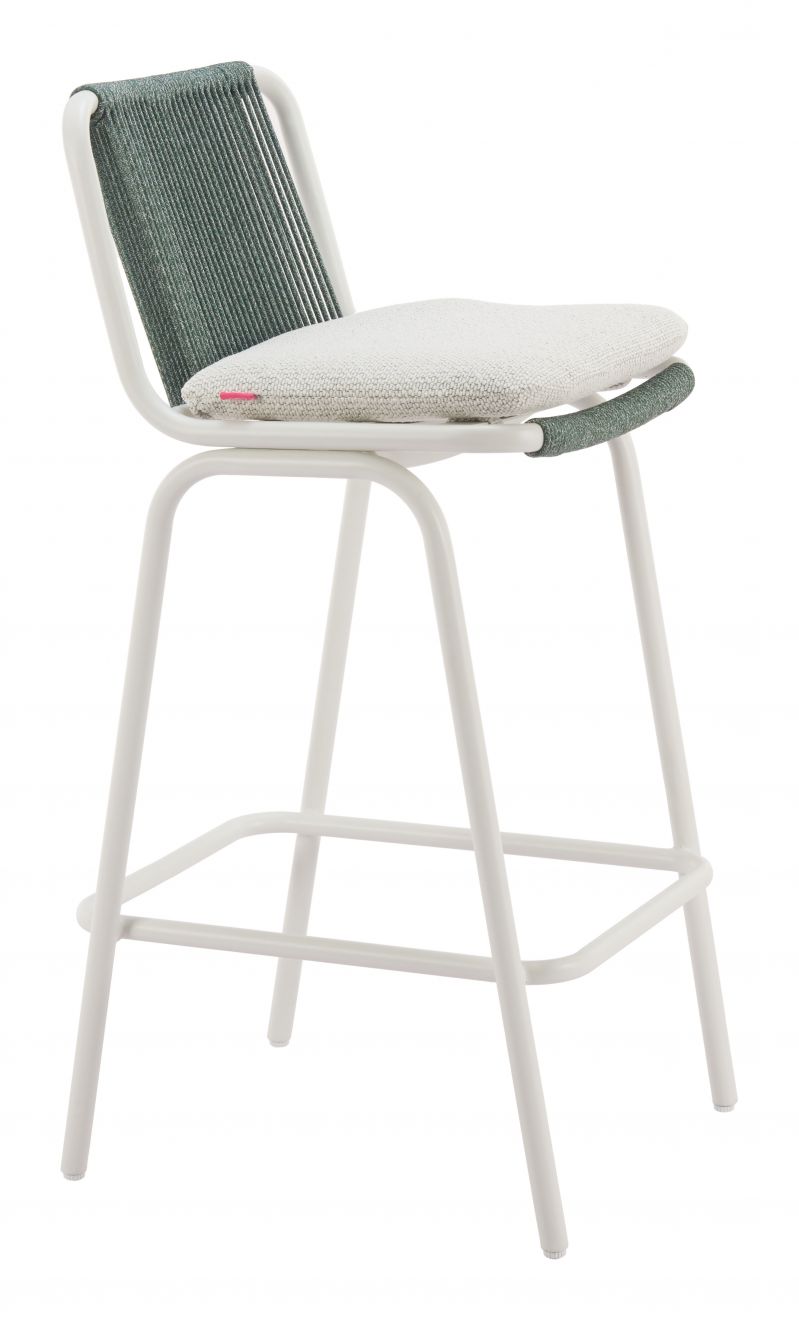 Luft Olefin Fabric Outdoor Barstool 2PC