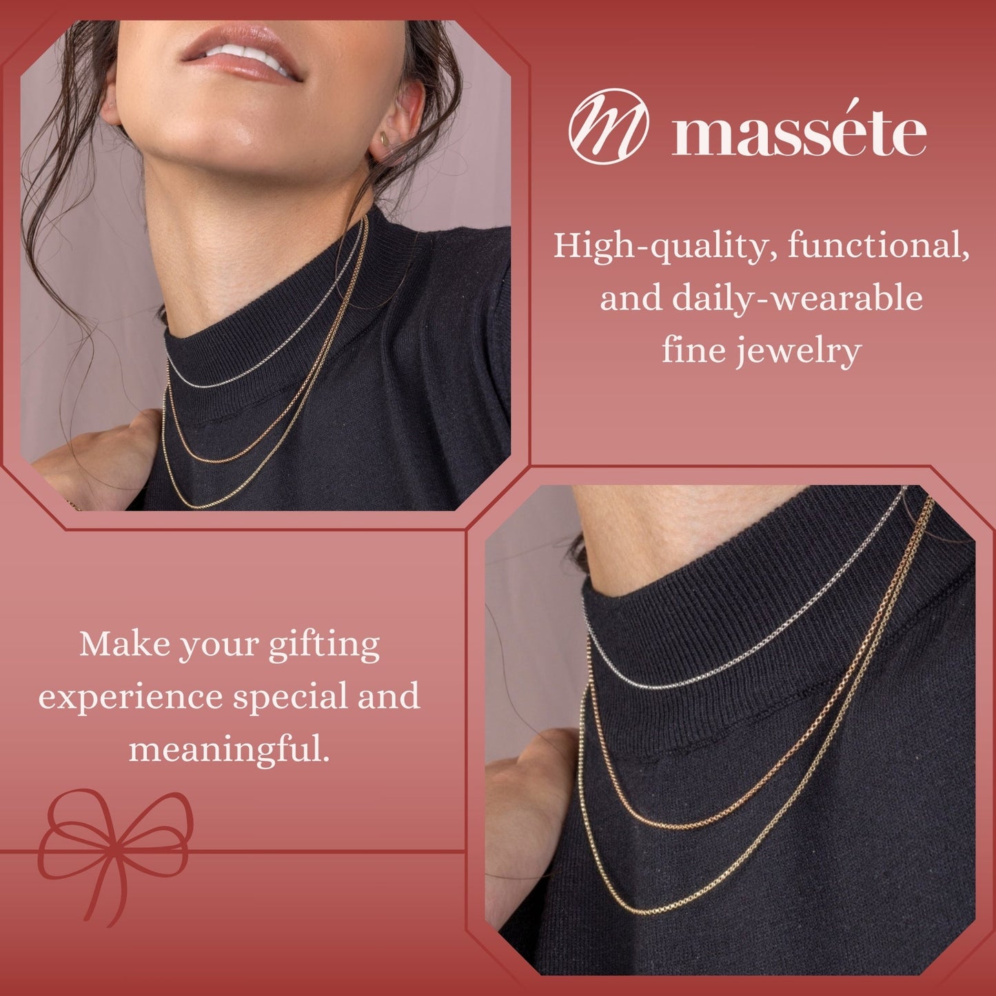 14K Solid Yellow White or Rose Gold Rolo Link Chain Necklace Diamond Cut for Women and Girls Made in Italy - Width 1mm Length 16"
