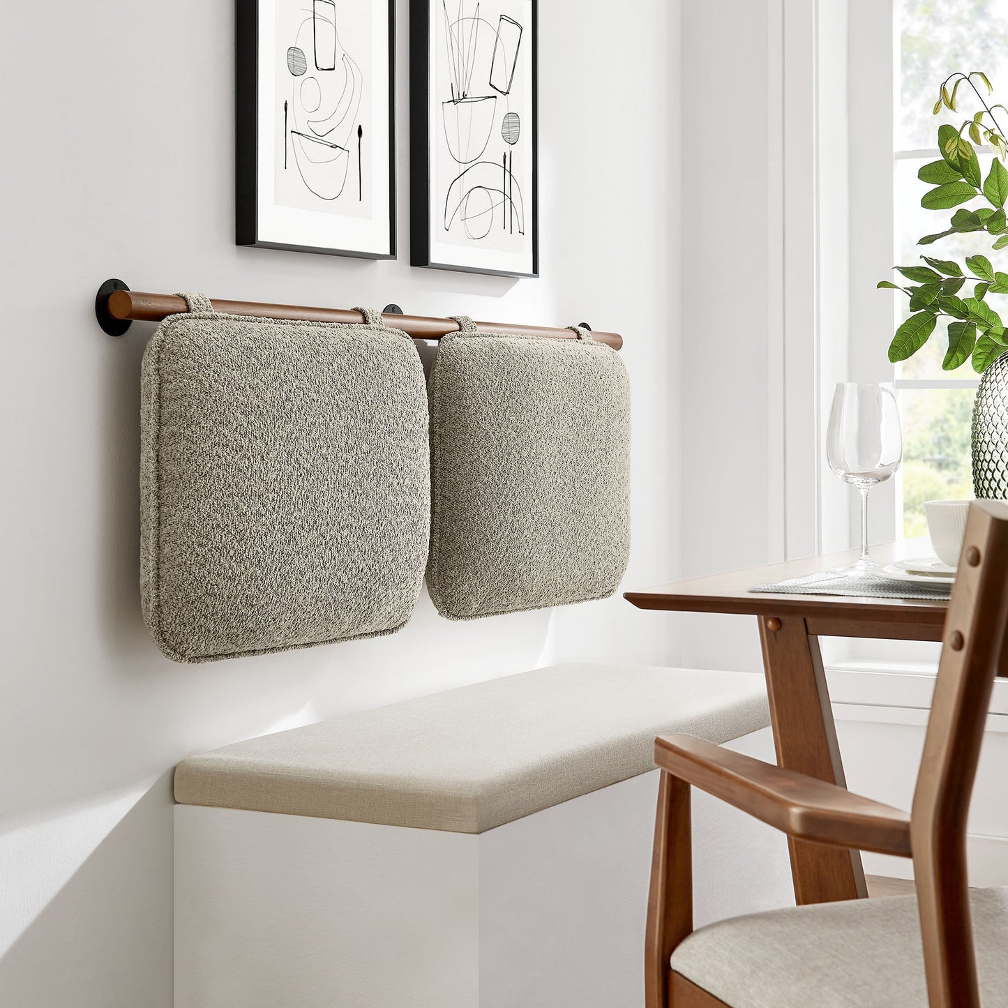 Anela Wall-Mounted Chenille Upholstered Full Headboard by Modway