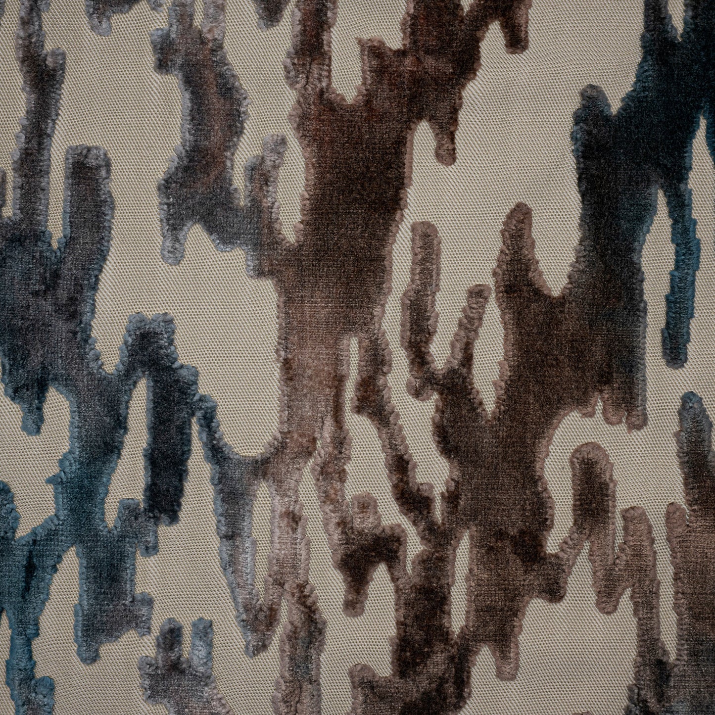 MONTEGO - PRINTED RAYON CUT VELVET JACQUARD DESIGN UPHOLSTERY FABRIC BY THE YARD