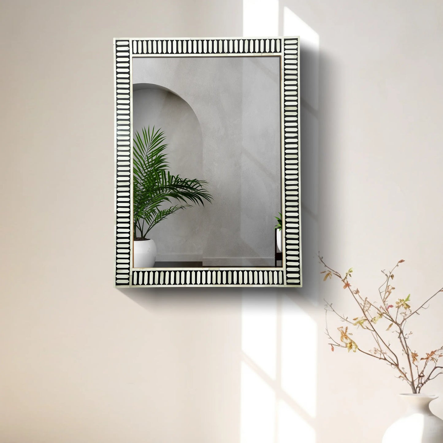 Make To Order bone resin inlay wall hanging mirror fame 40x30