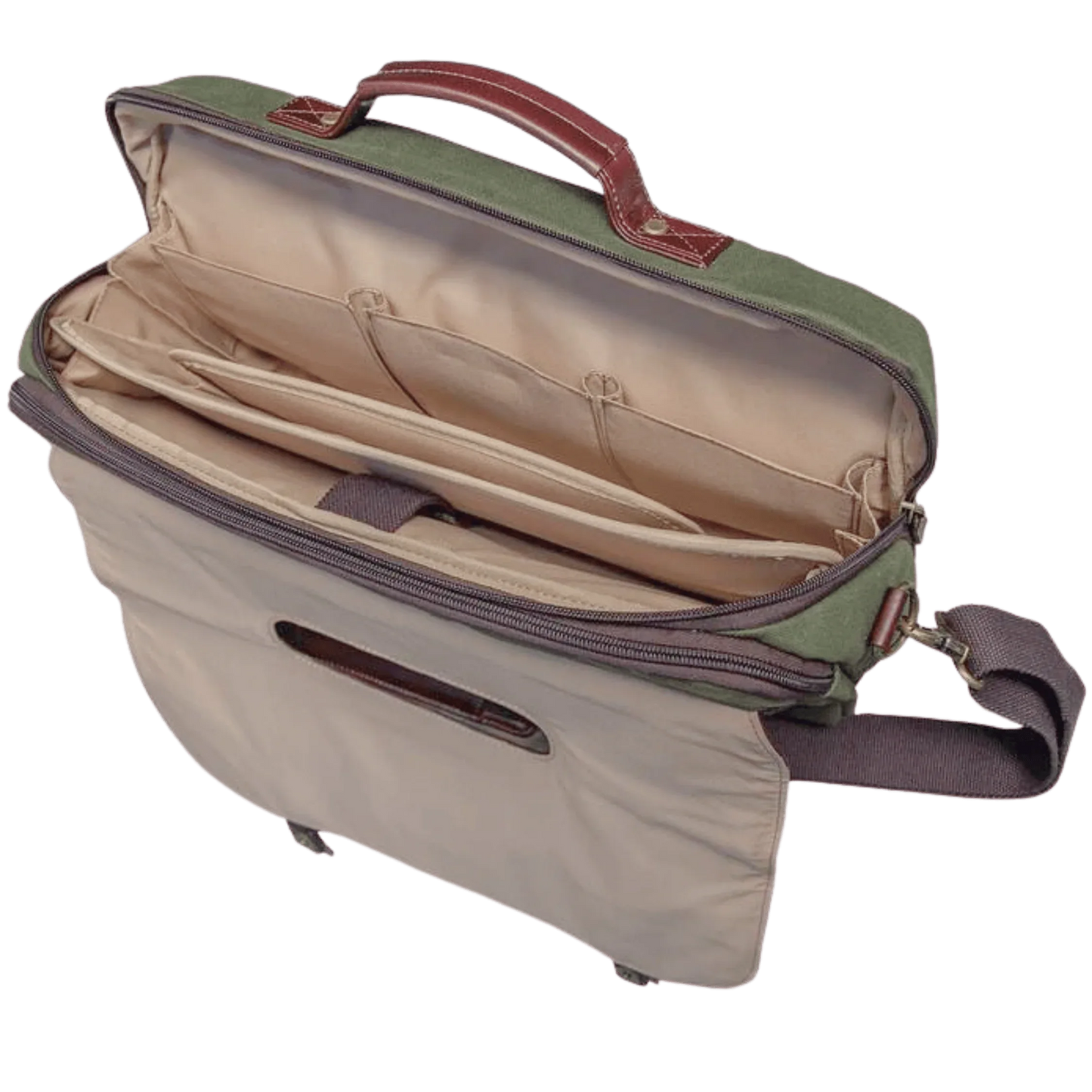 Maxwell Waxed Canvas Messenger Bag - 16'' Laptop - Structured