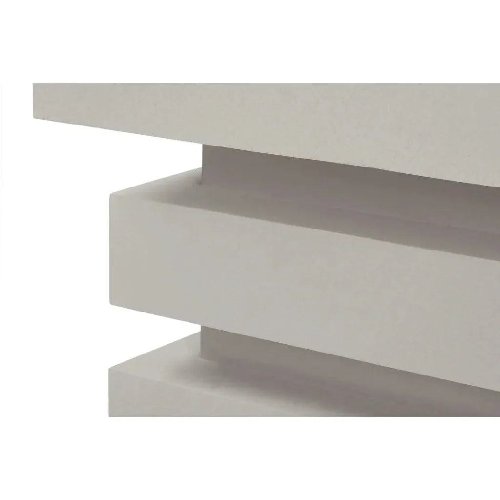 Meditation Square White Outdoor Coffee Table