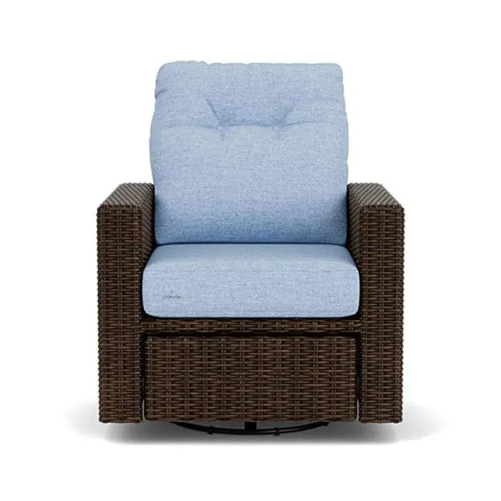 Mesa Swivel Glider Upholstered Wicker Reclining Outdoor Lounge Chair
