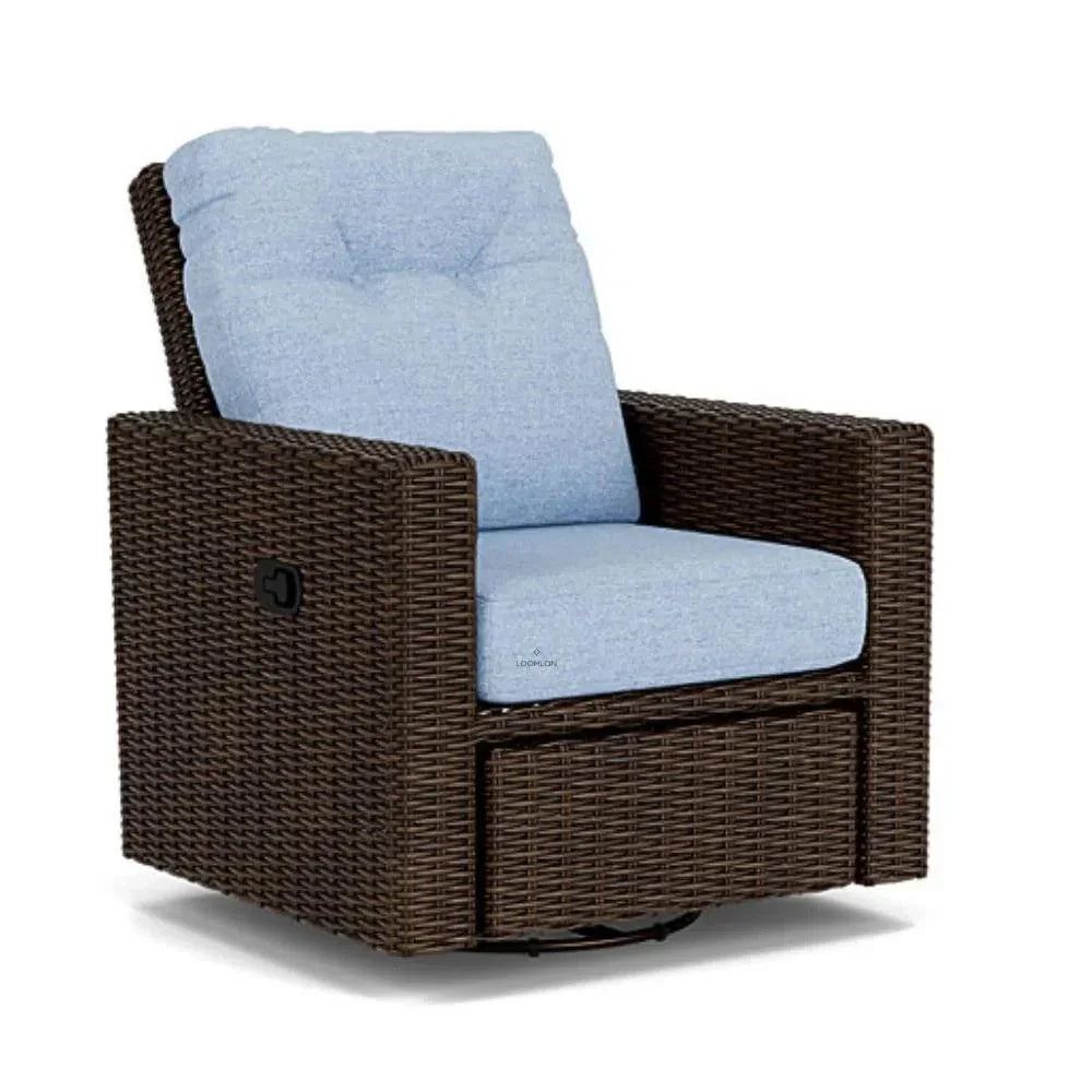 Mesa Swivel Glider Upholstered Wicker Reclining Outdoor Lounge Chair