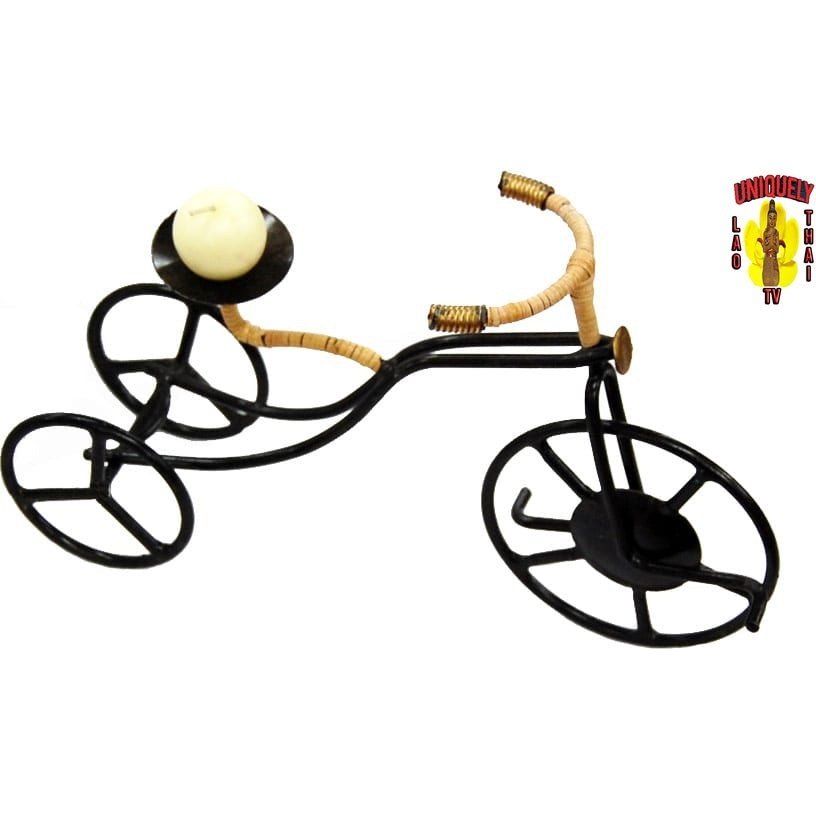 Metallic Bicycle Candle Holder