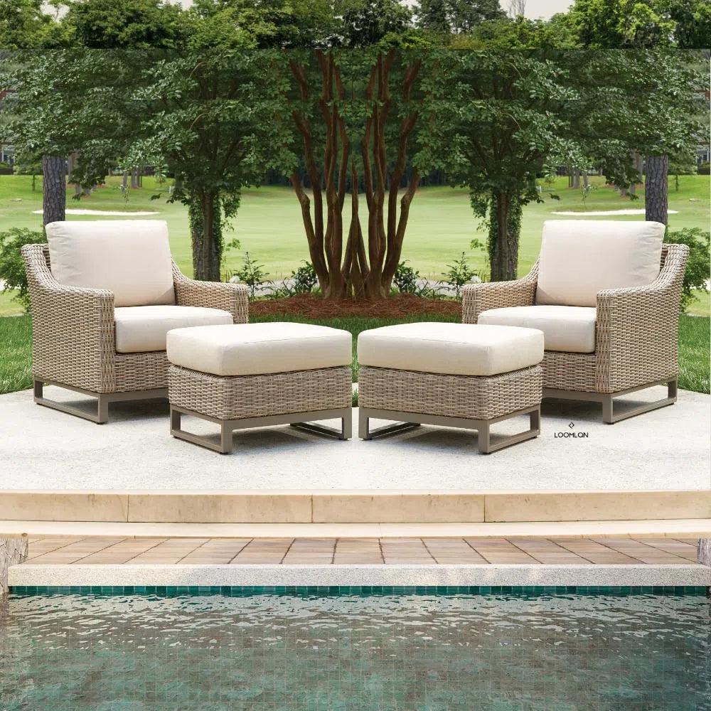 Milan Ottoman Premium Wicker Furniture Made USA