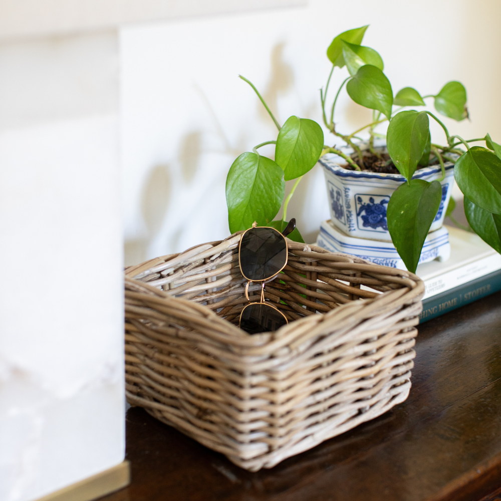 Handwoven Rattan Square Baskets