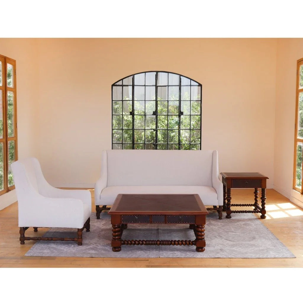 Mission White Performance Fabric Sofa