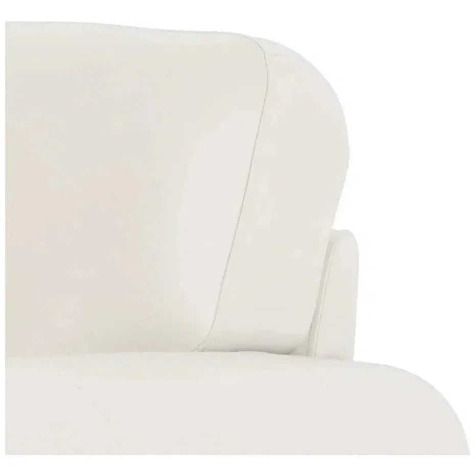 Mondern Leather Loveseat With Rolled Arms