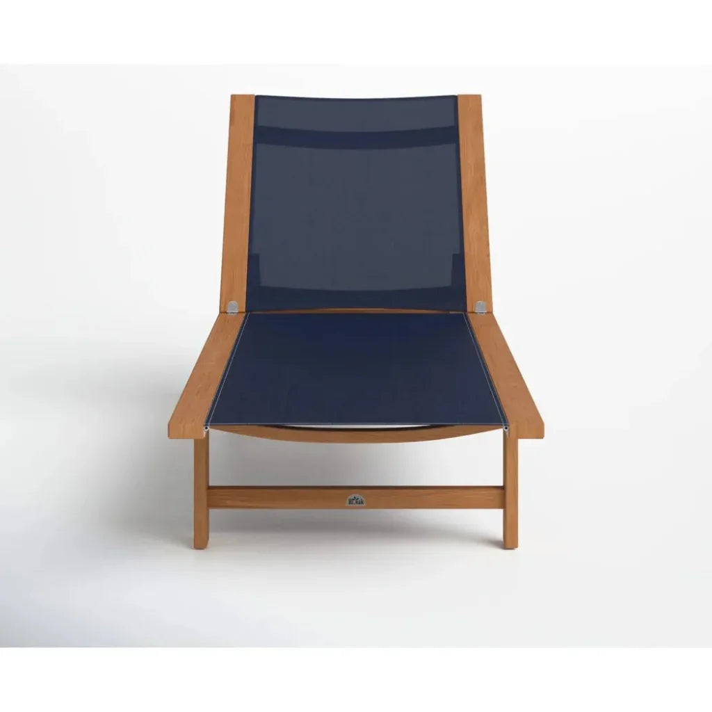 Montauk Teak Outdoor Reclining Sunlounger with Wheels