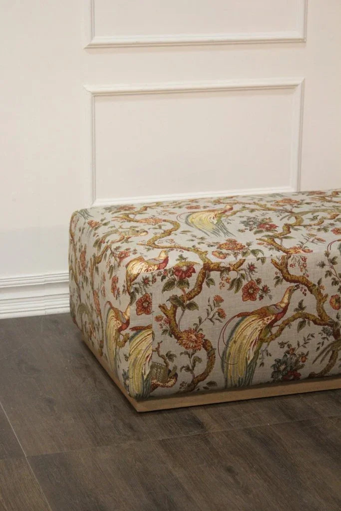 Morriis Fabric Rectangular Ottoman