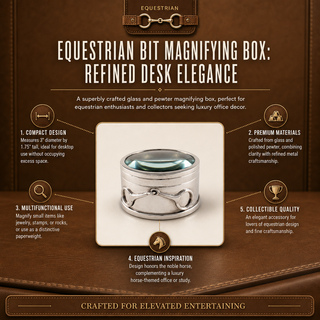Ashford Equestrian Bit Magnifying Glass Keepsake Box