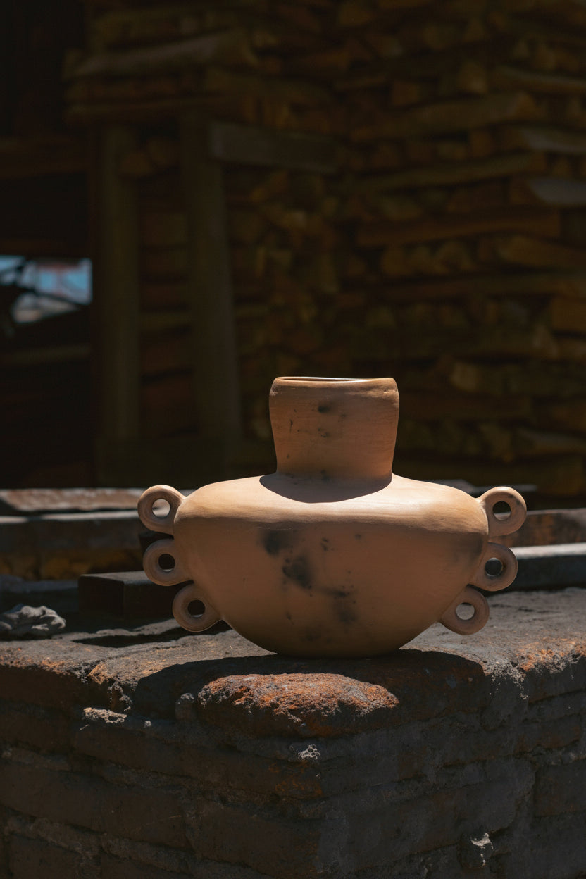 PALO SANTO Ofrenda Vessel — Hand-Fired Oaxacan Clay