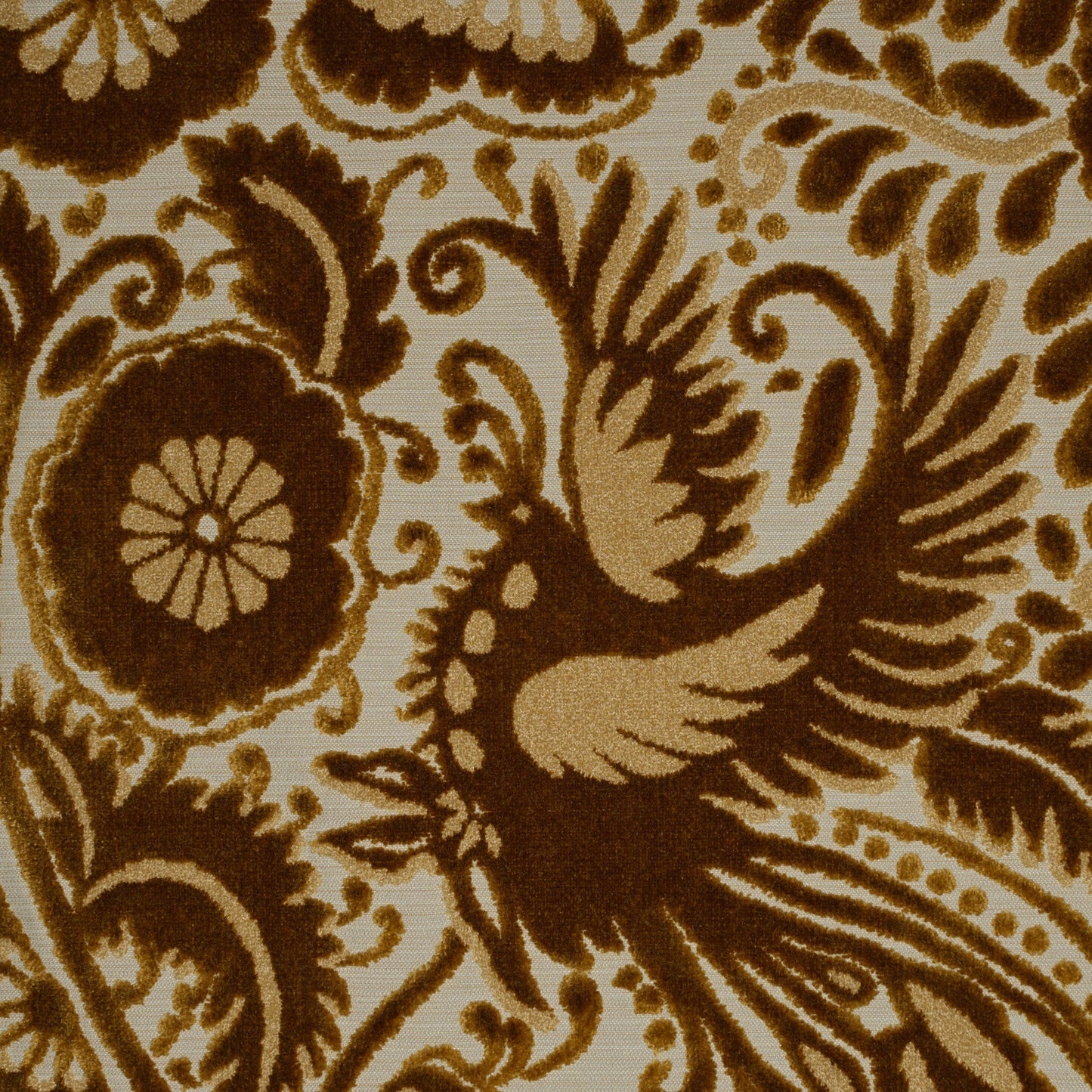 OTOMI - MEXICAN OTOMI PATTERN CUT VELVET UPHOLSTERY FABRIC BY THE YARD