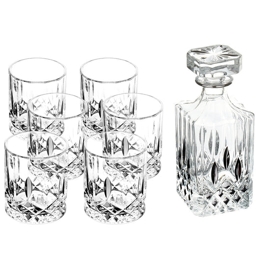 The Mariner's Reserve Crystal Decanter & Double Old Fashioned Glass Set