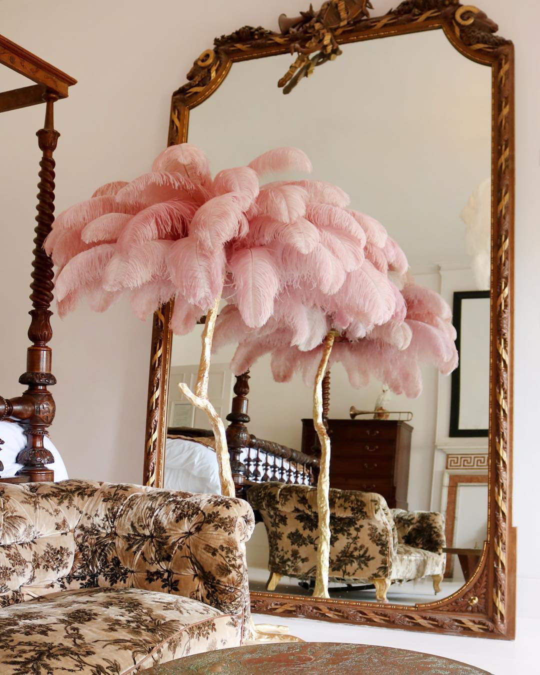 Luxury Ostrich Feather Floor Lamp