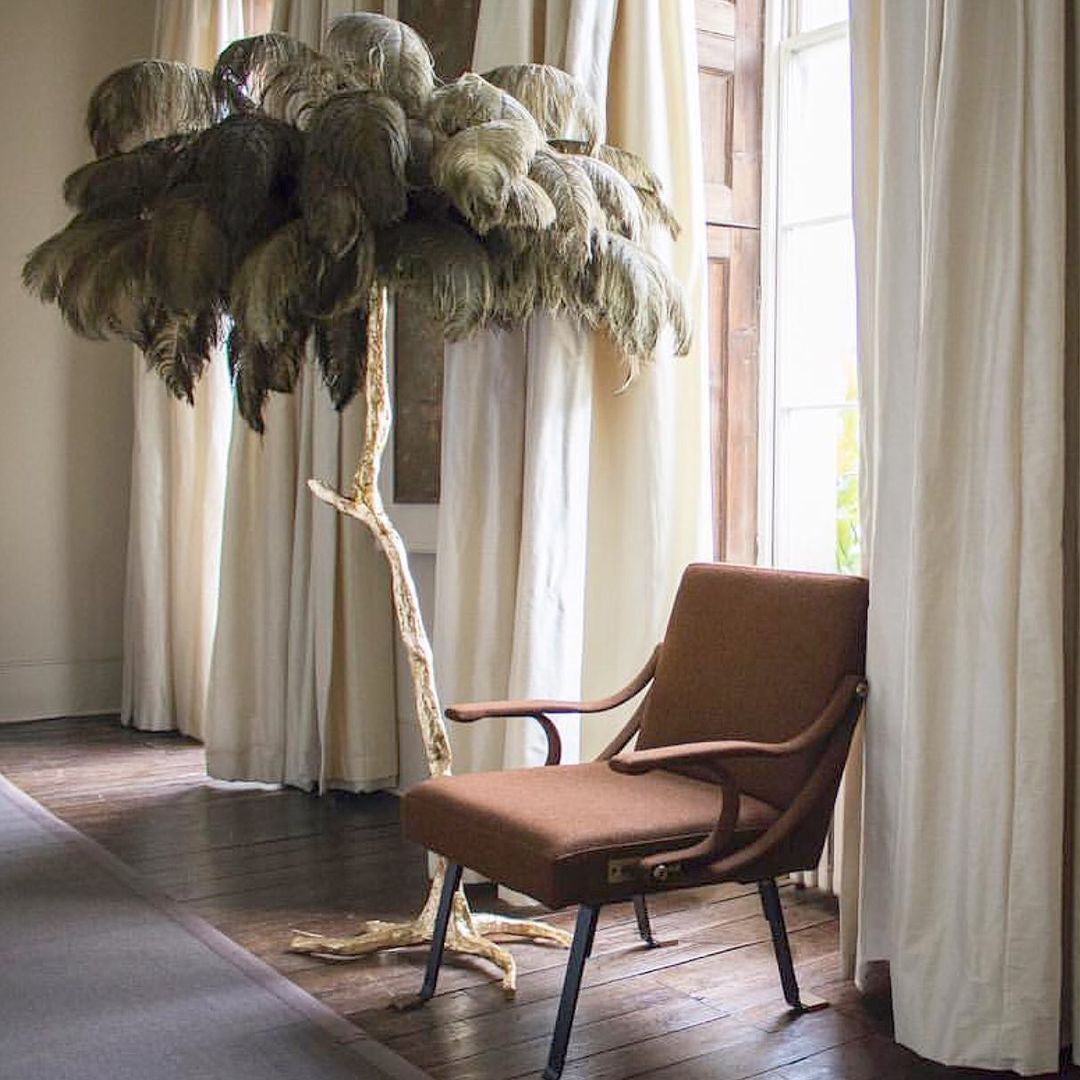 Luxury Ostrich Feather Floor Lamp