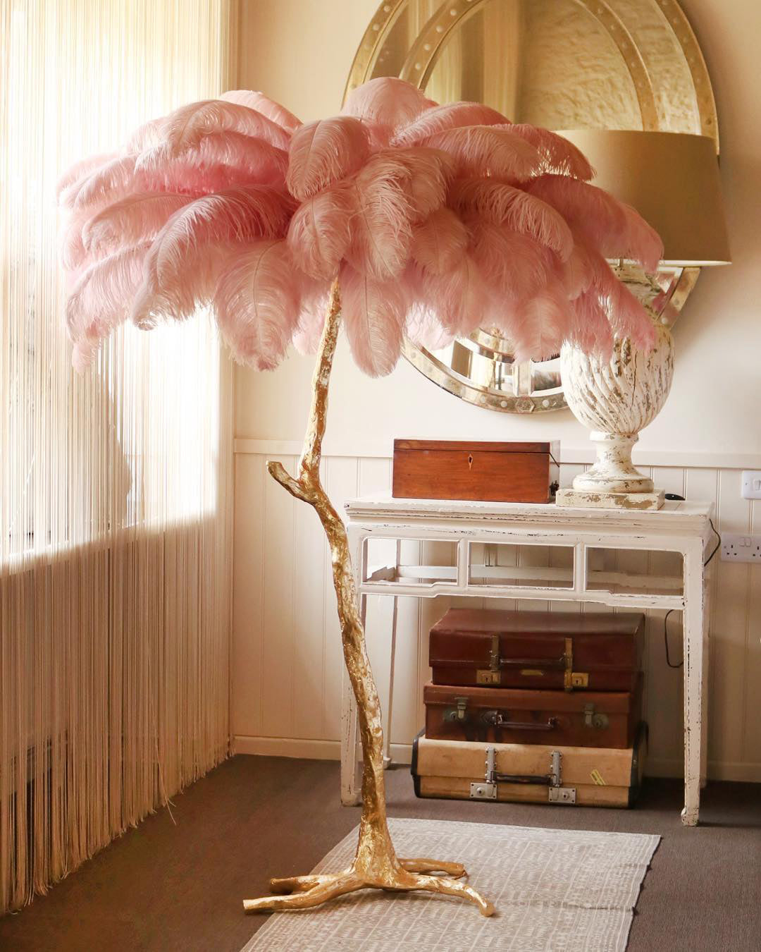 Luxury Ostrich Feather Floor Lamp