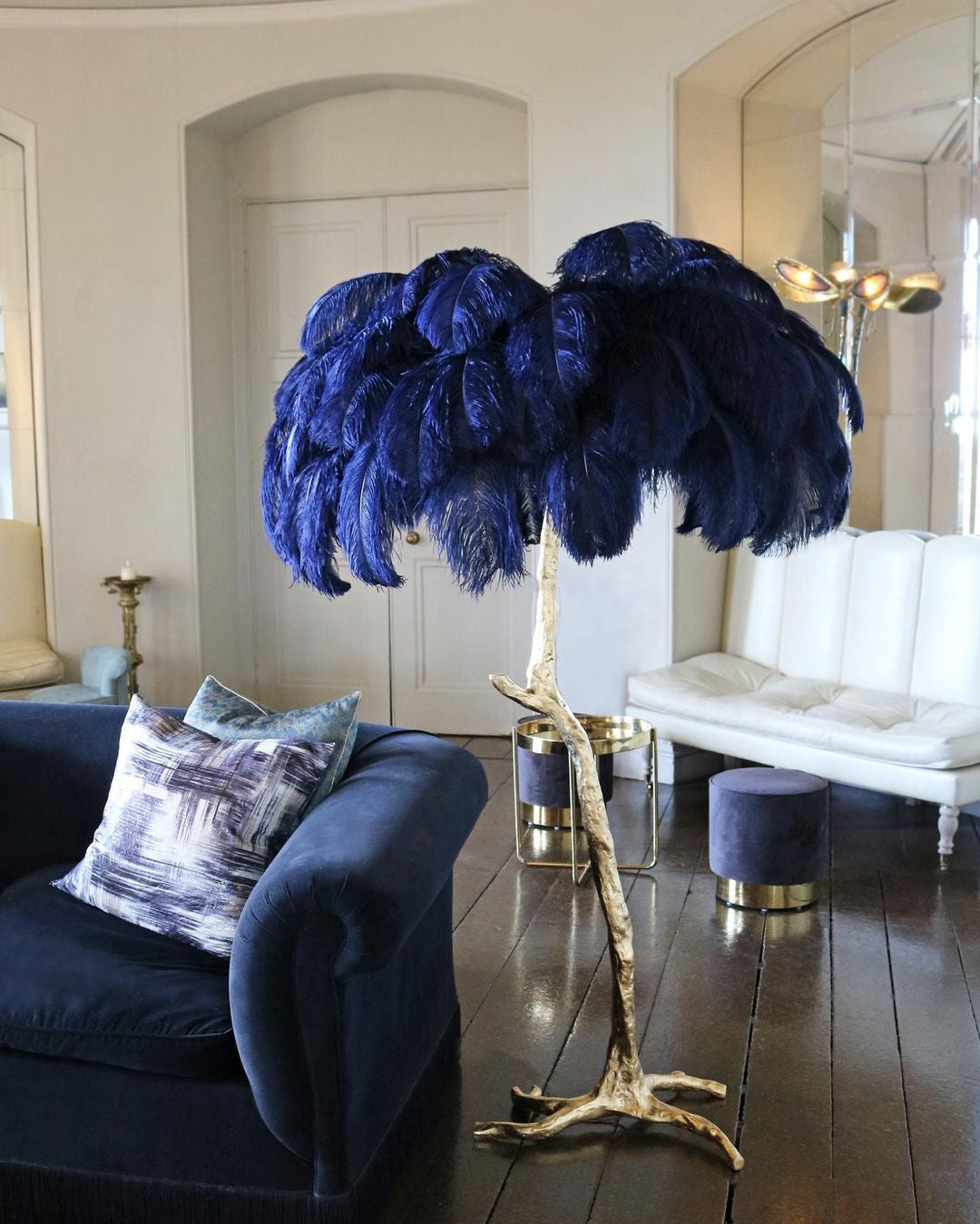 Luxury Ostrich Feather Floor Lamp