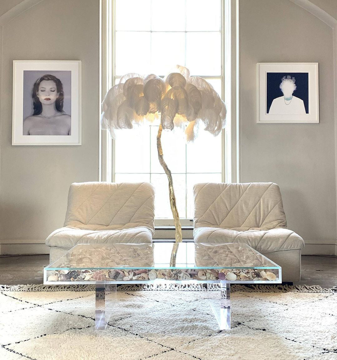 Luxury Ostrich Feather Floor Lamp
