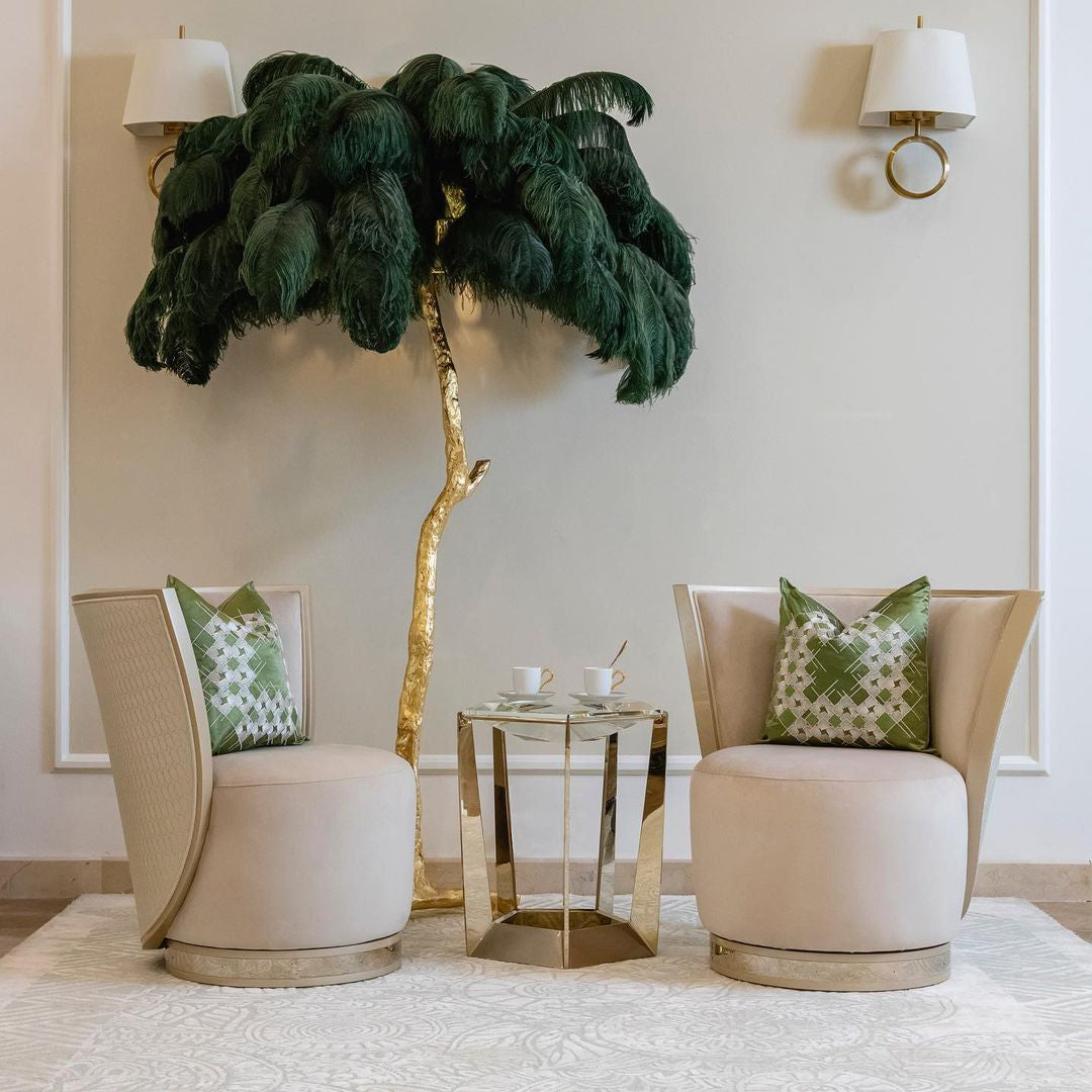 Luxury Ostrich Feather Floor Lamp