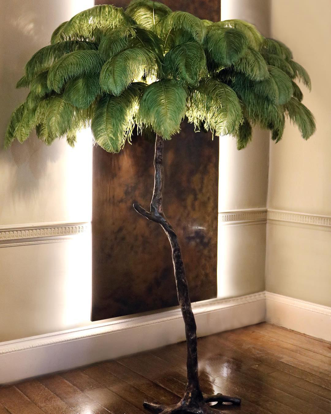 Luxury Ostrich Feather Floor Lamp