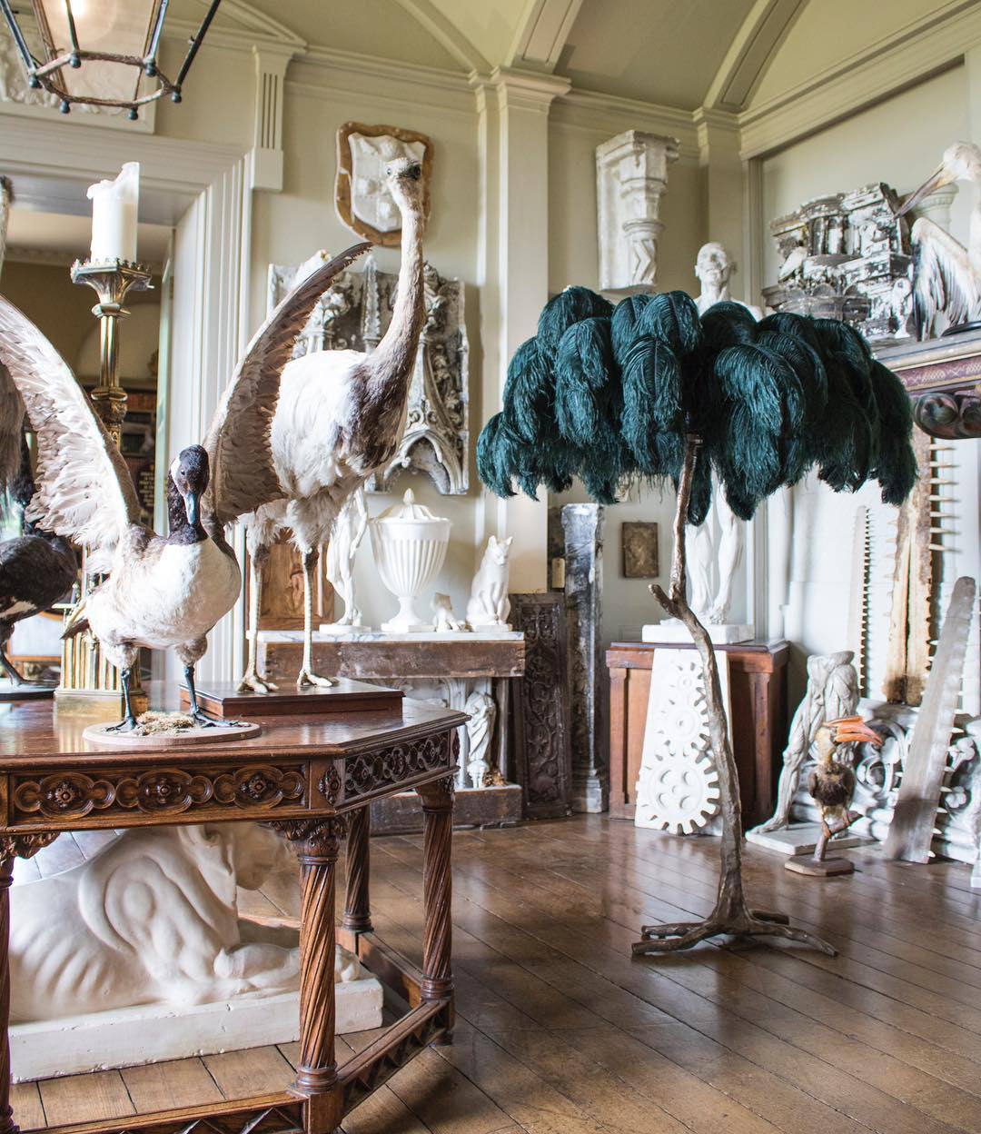 Luxury Ostrich Feather Floor Lamp