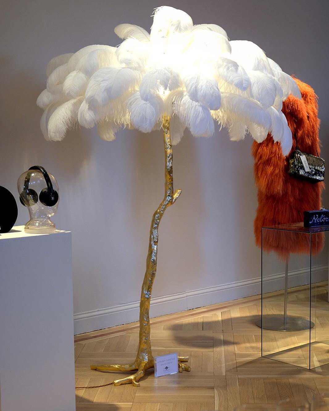 Luxury Ostrich Feather Floor Lamp