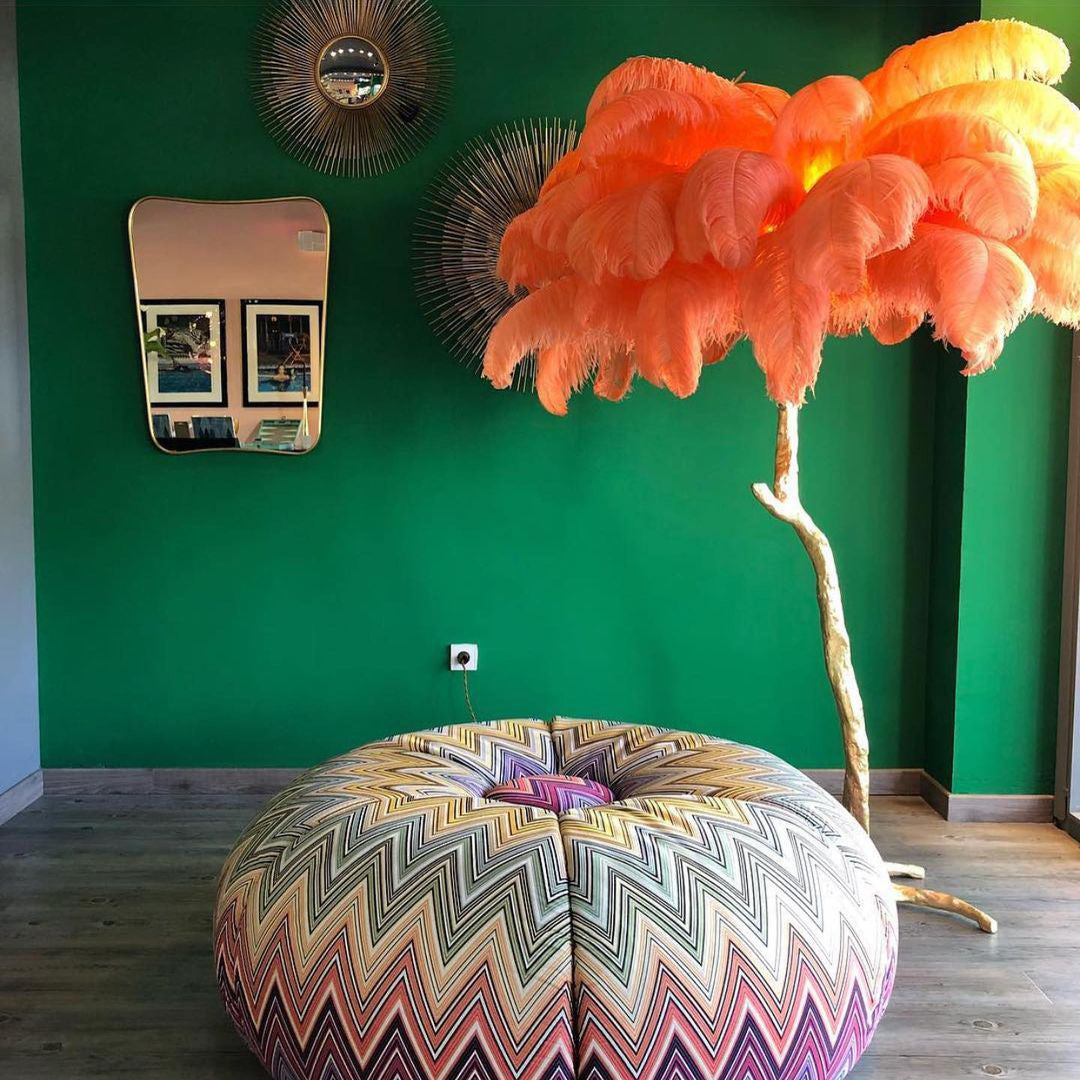 Luxury Ostrich Feather Floor Lamp