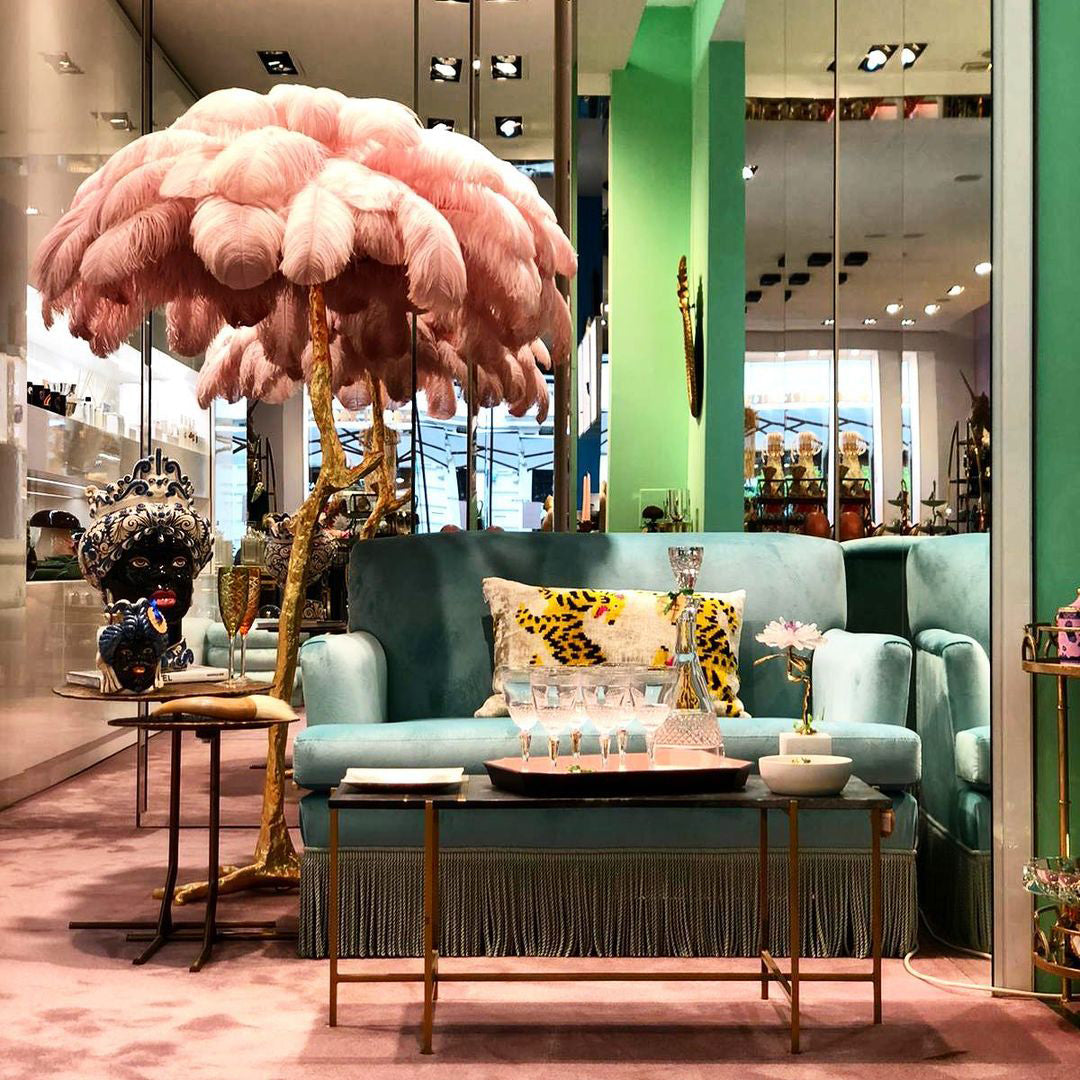 Luxury Ostrich Feather Floor Lamp