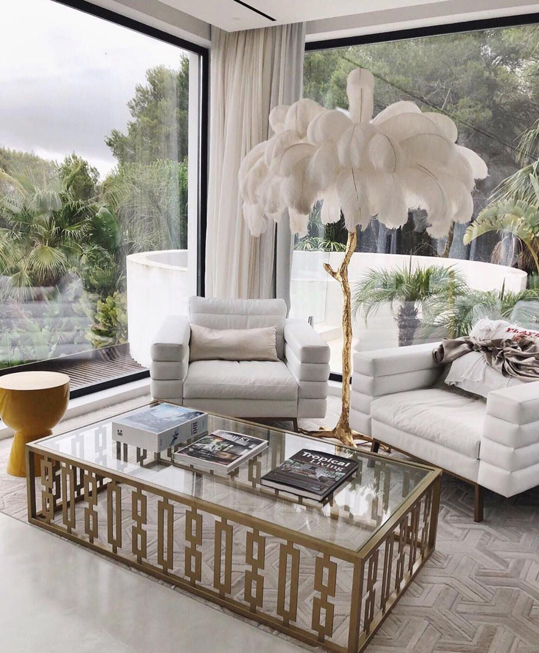 Luxury Ostrich Feather Floor Lamp