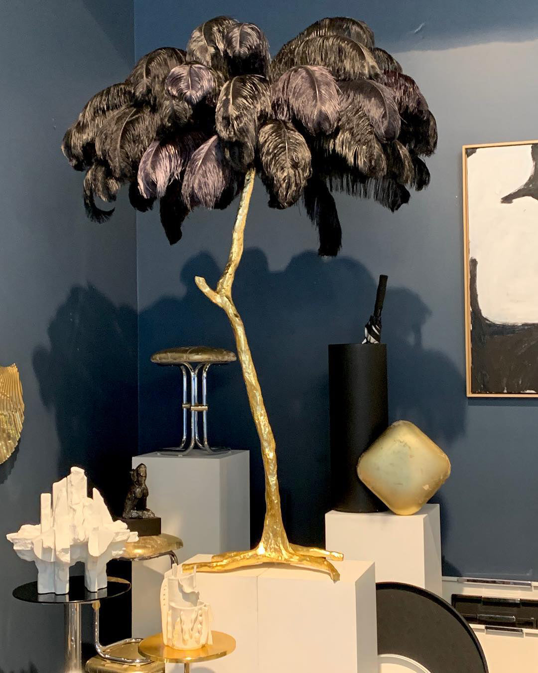 Luxury Ostrich Feather Floor Lamp