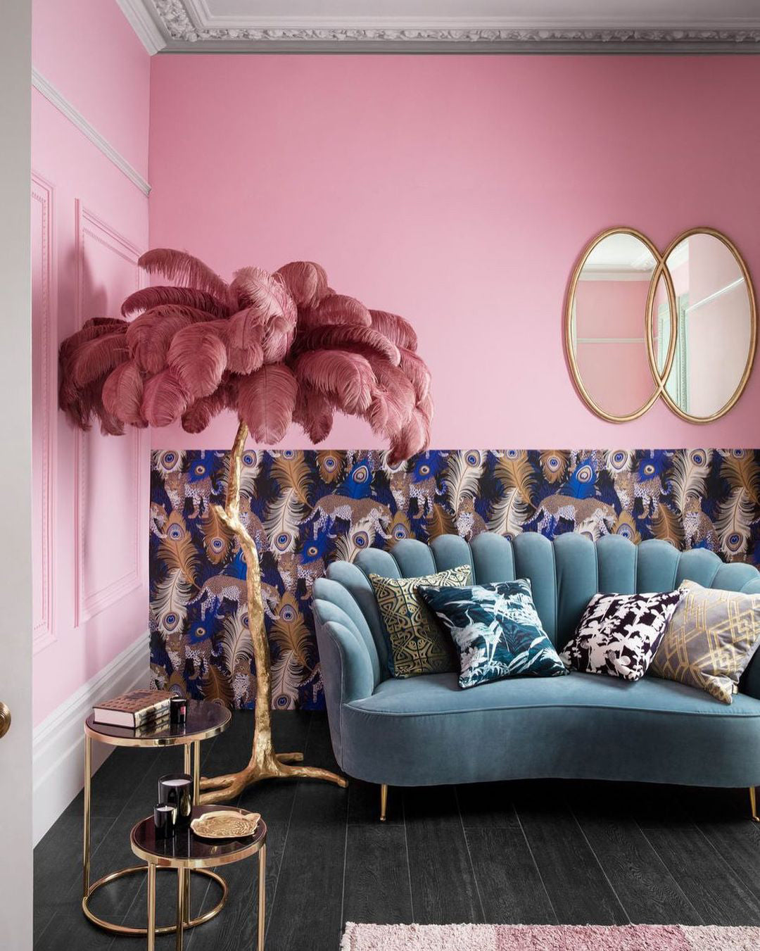 Luxury Ostrich Feather Floor Lamp