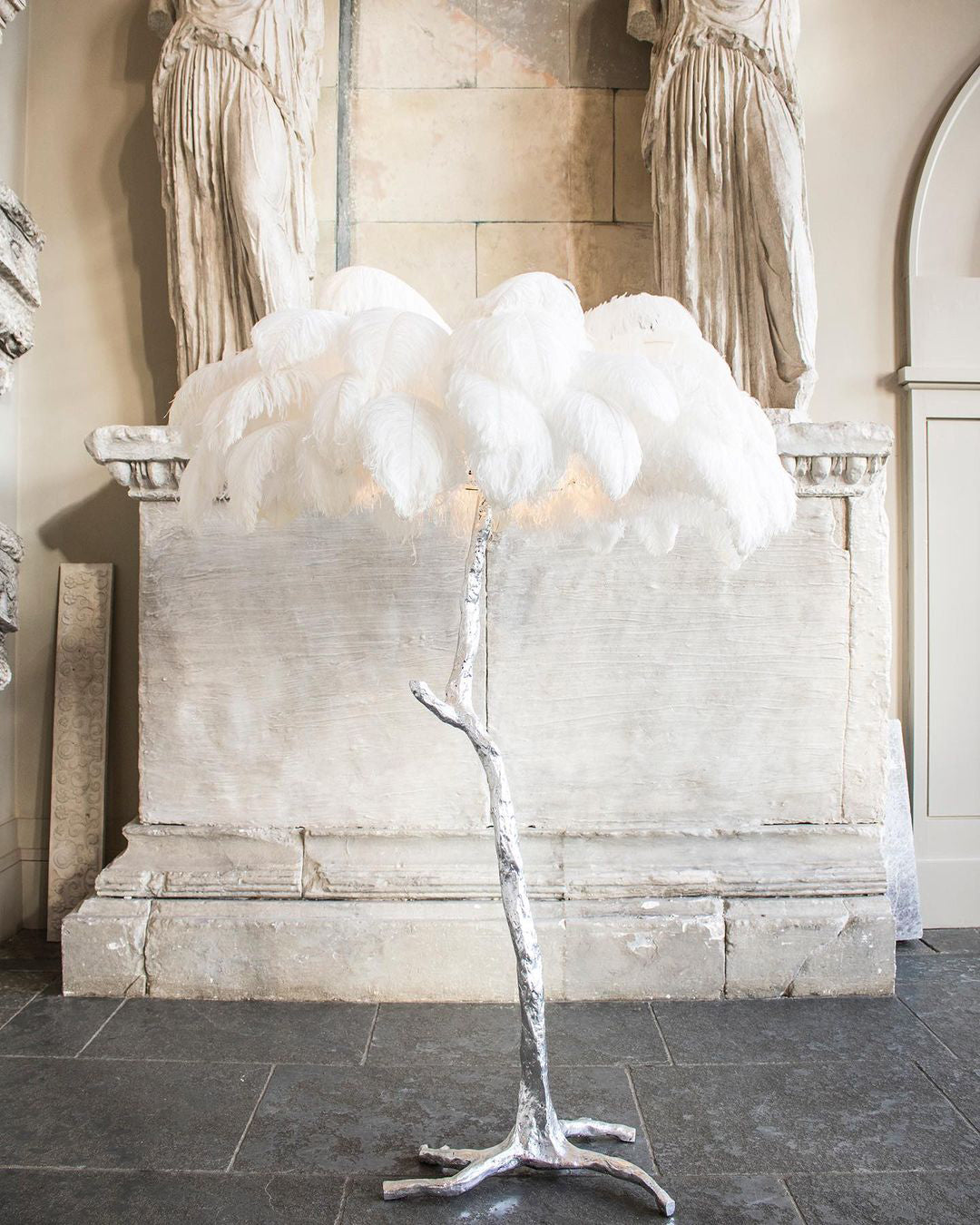 Luxury Ostrich Feather Floor Lamp