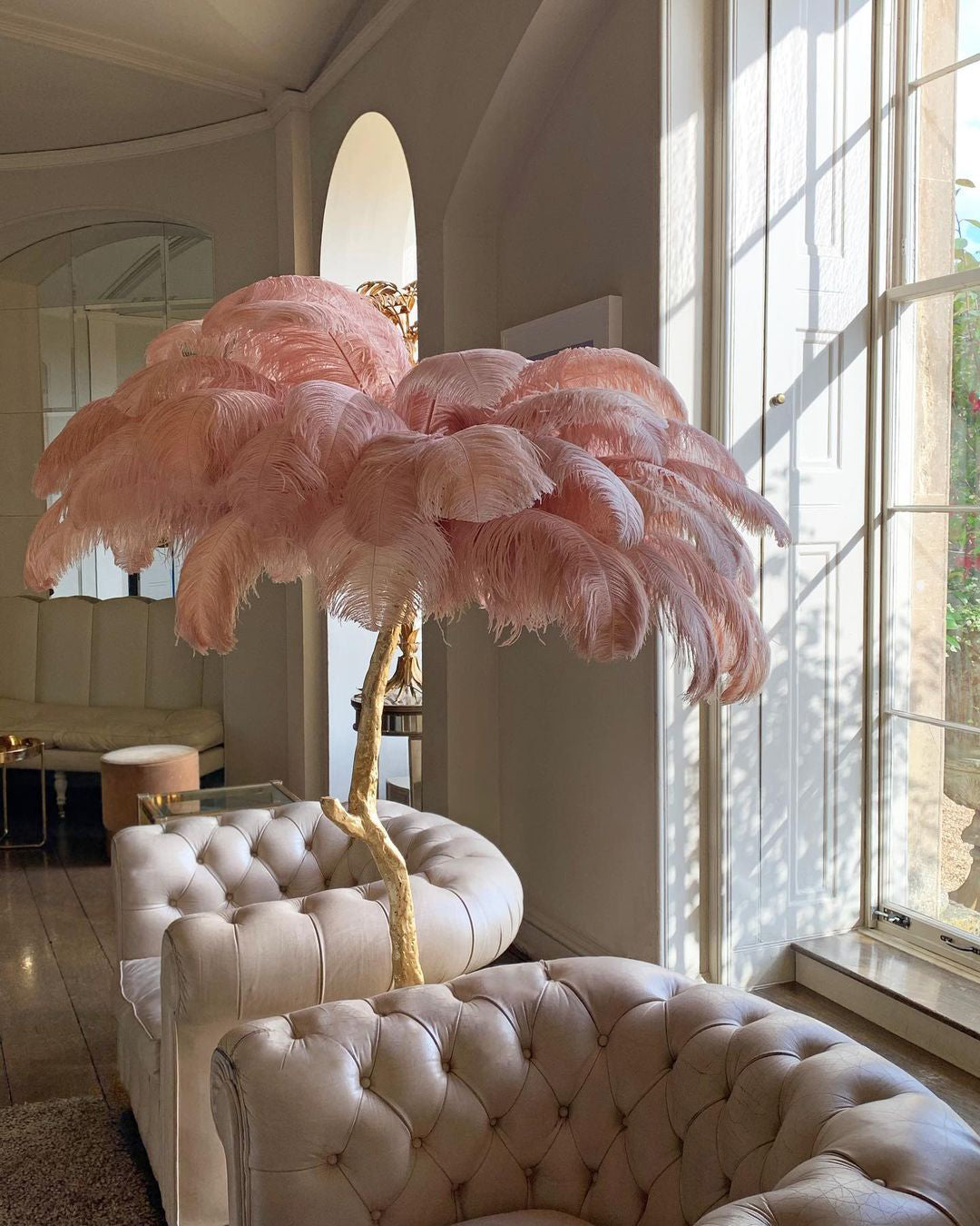 Luxury Ostrich Feather Floor Lamp