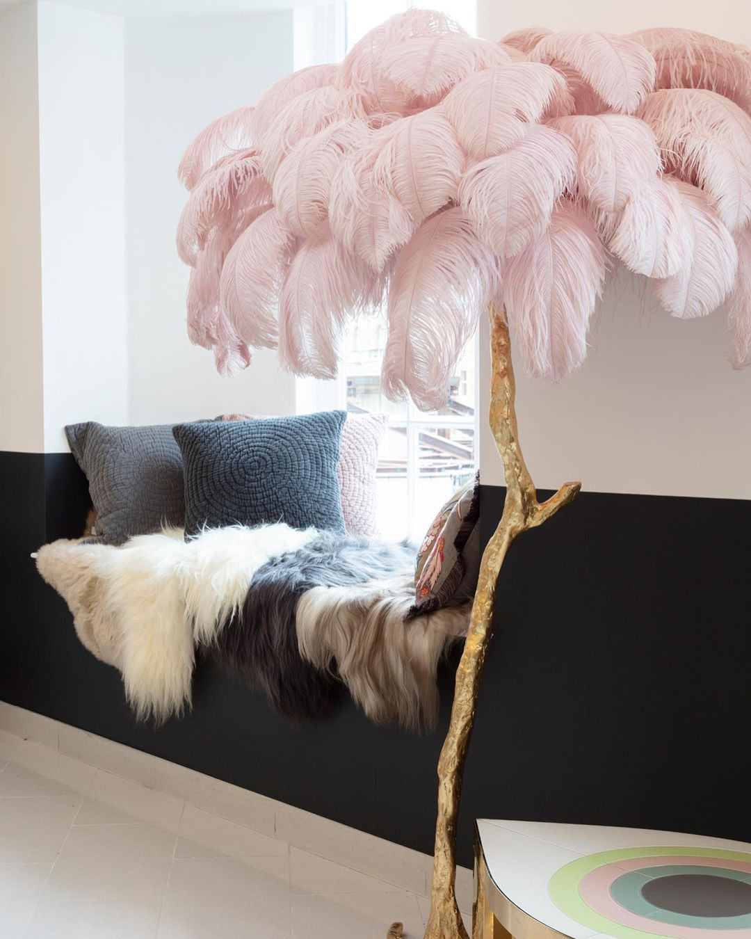 Luxury Ostrich Feather Floor Lamp