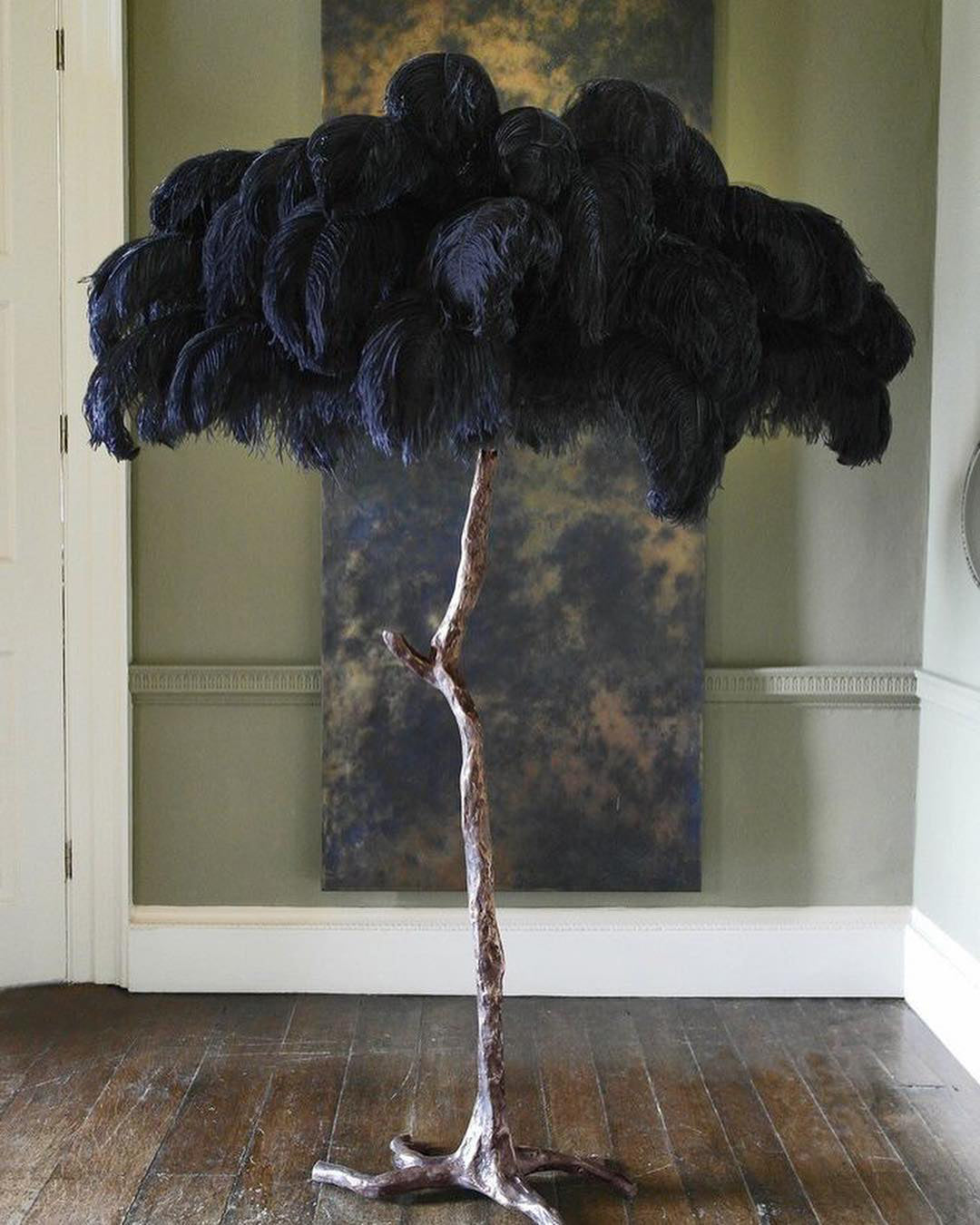 Luxury Ostrich Feather Floor Lamp