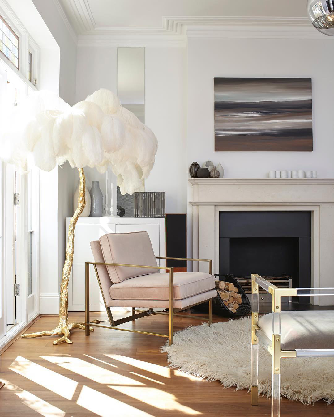 Luxury Ostrich Feather Floor Lamp