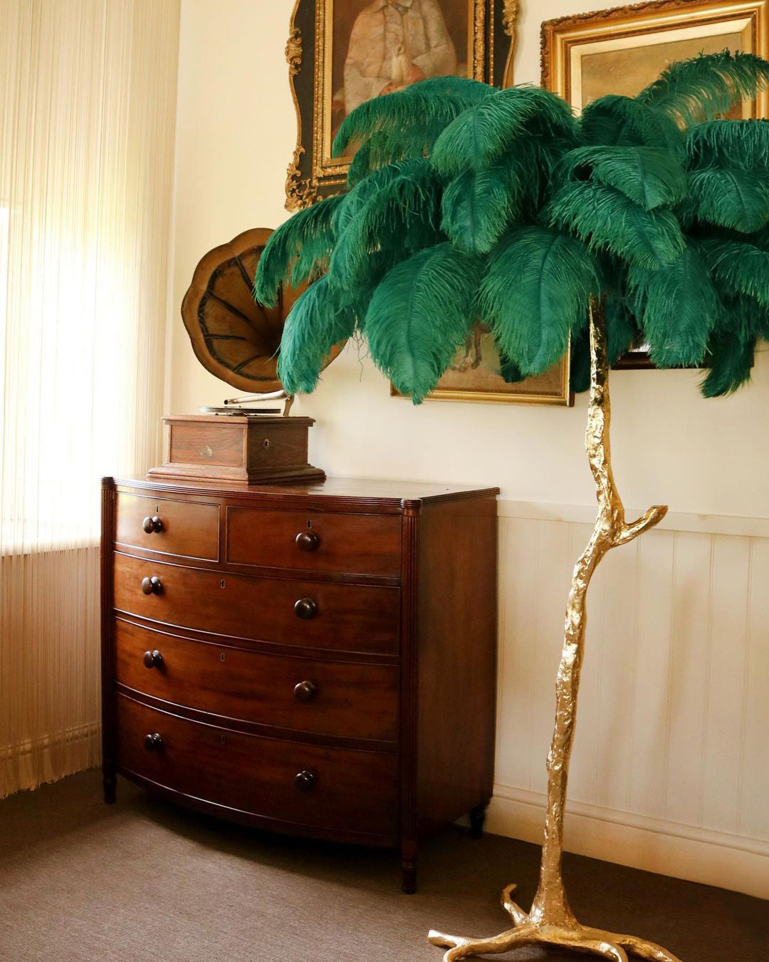 Luxury Ostrich Feather Floor Lamp