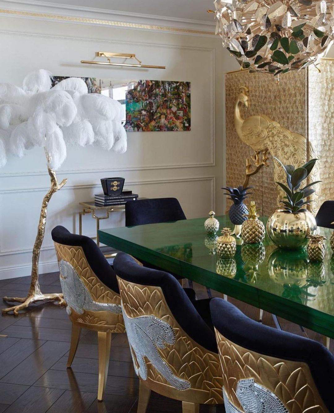 Luxury Ostrich Feather Floor Lamp