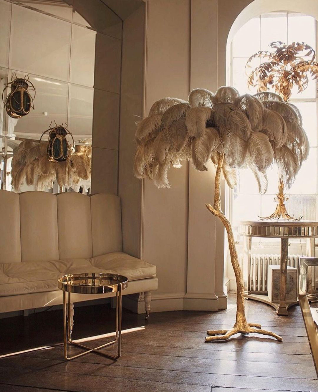 Luxury Ostrich Feather Floor Lamp