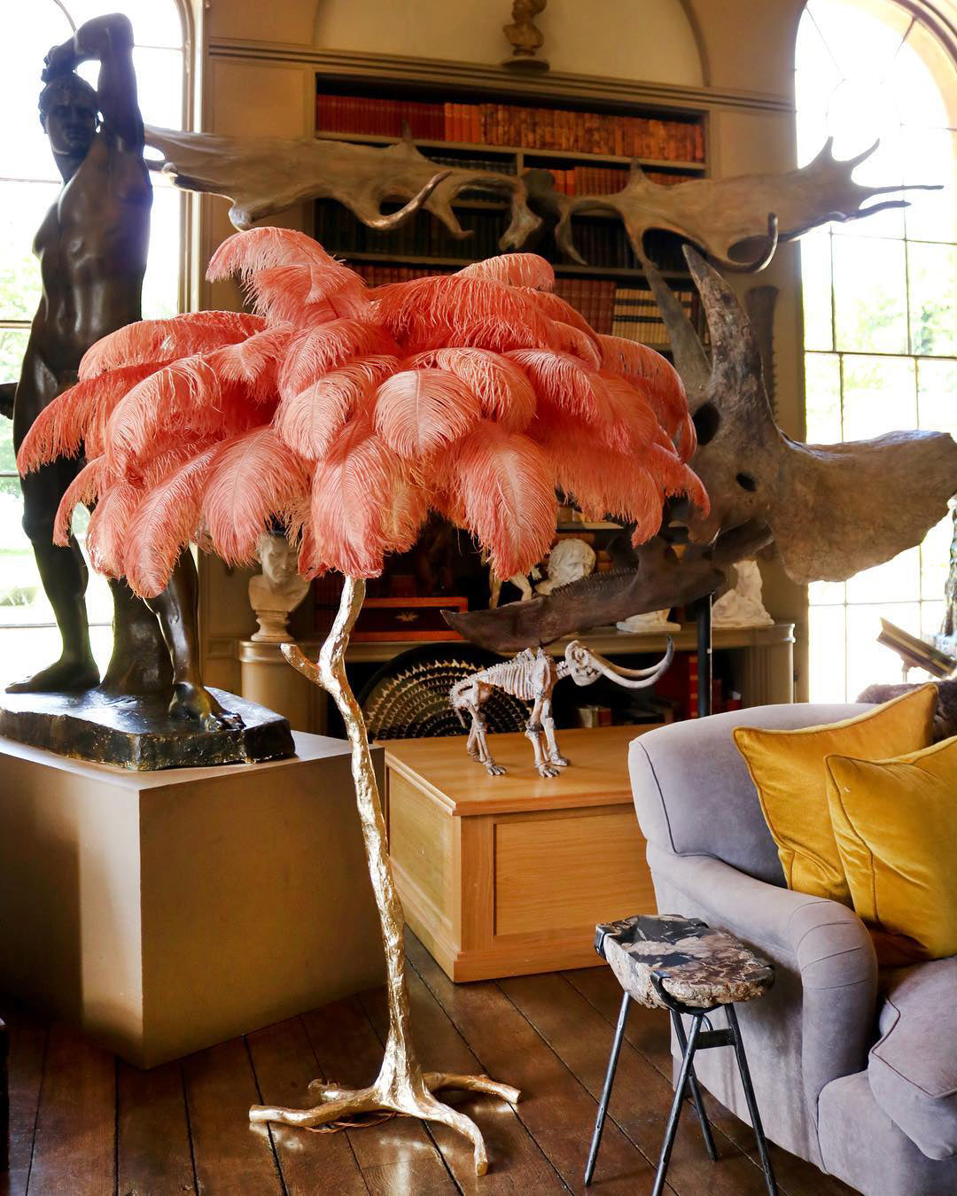 Luxury Ostrich Feather Floor Lamp