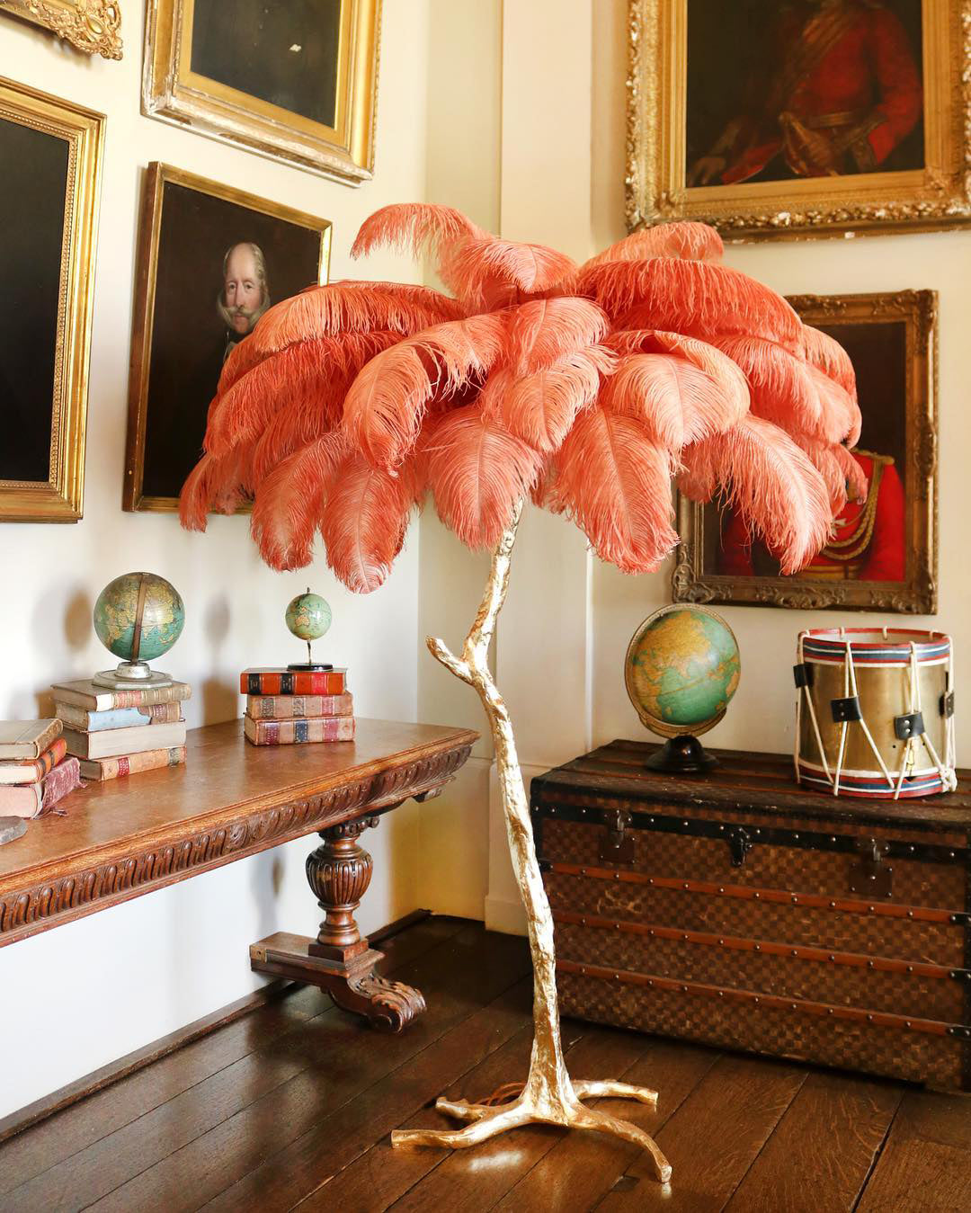 Luxury Ostrich Feather Floor Lamp